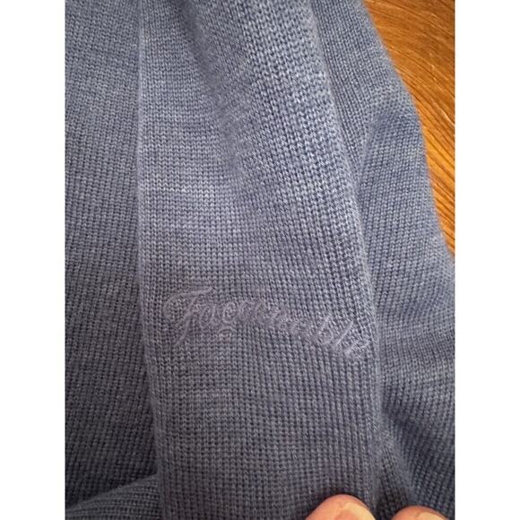 Façonnable Men's Crewneck Sweater Size XXL Knitwear 100% Merino Wool Blue - Picture 8 of 12